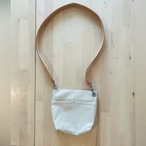 Independent Reign New York Canvas Crossbody Bag with Leather Strap